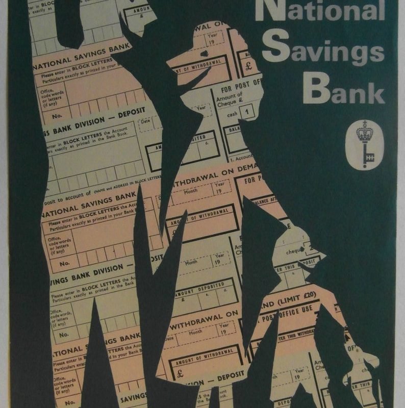 Original 1970s National Savings Bank Poster by Stan Krol