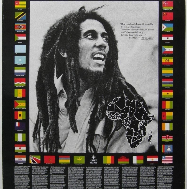Rare Original 1979 Bob Marley Promo Poster for the Album 'Survival'