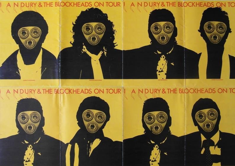 Original 1978 Ian Dury and The Blockheads Tour Programme/Poster