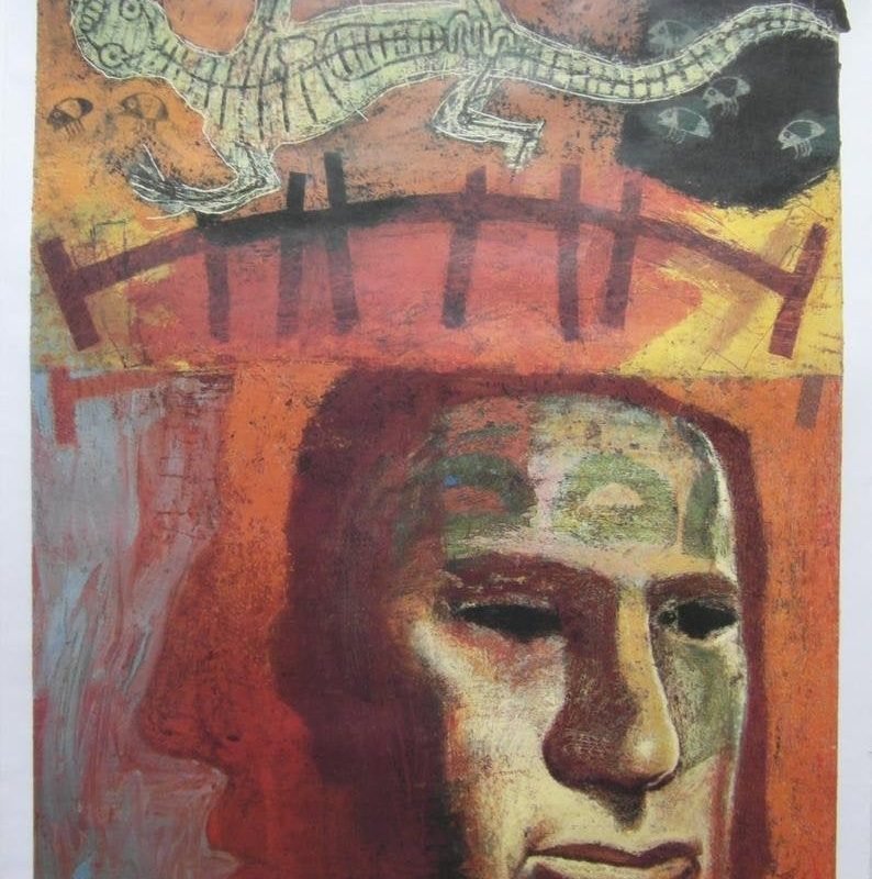 Original 1980s London Underground Poster 'The Museum of Mankind'.