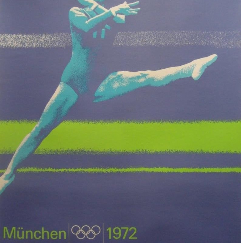 Original 1972 Munich Olympic Games Gymnastics Poster