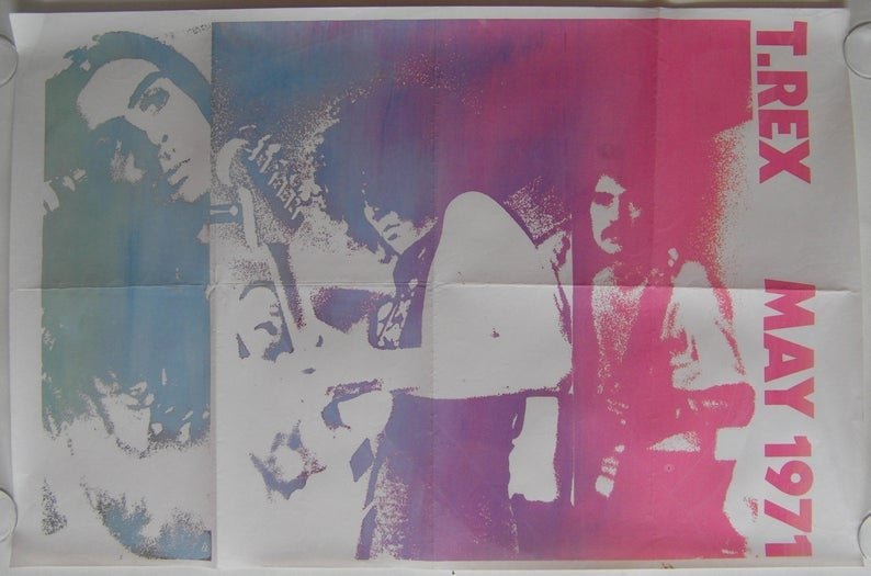 Original May 1971 T.Rex Concert Poster