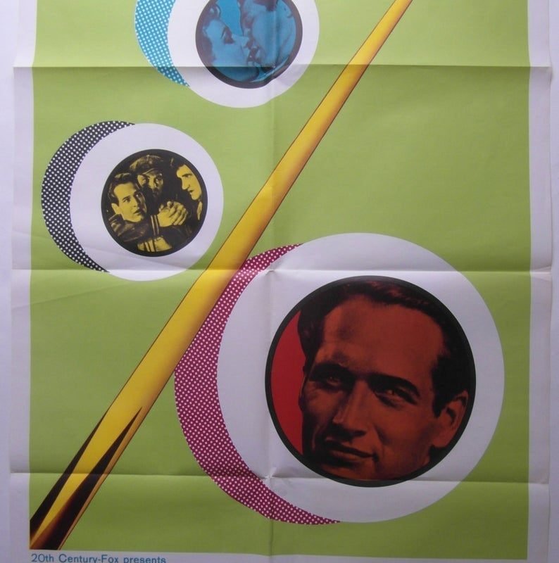 Original US 1 Sheet R-1964 Movie Poster for The Hustler starring Paul Newman