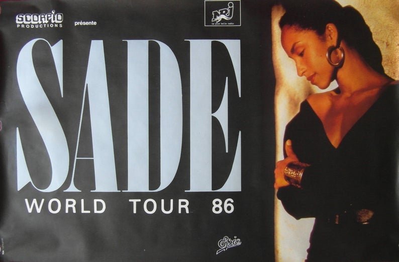 Original 1986 French Sade Tour Poster