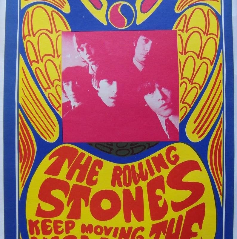 Original 1967 Rolling Stones KONST In-Store Promotional Poster