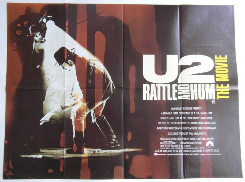 1988 U2 'Rattle & Hum' British Quad Poster