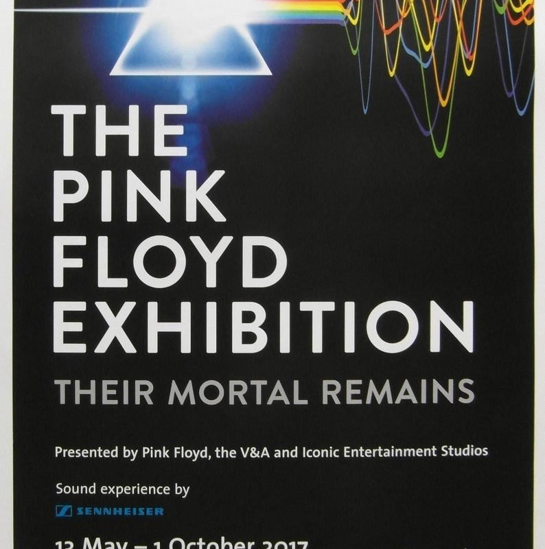 Original Pink Floyd V&A Museum Exhibition Poster 'Their Mortal Remains'