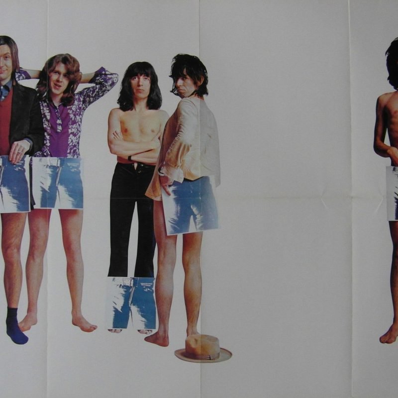 Original 1971 UK Rolling Stones Promotional Poster for the Album 'Sticky Fingers'