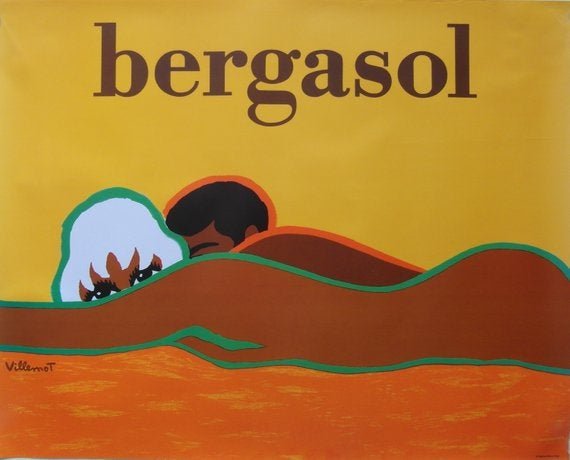 Original 1976 Bergasol Advertising Poster by Villemot