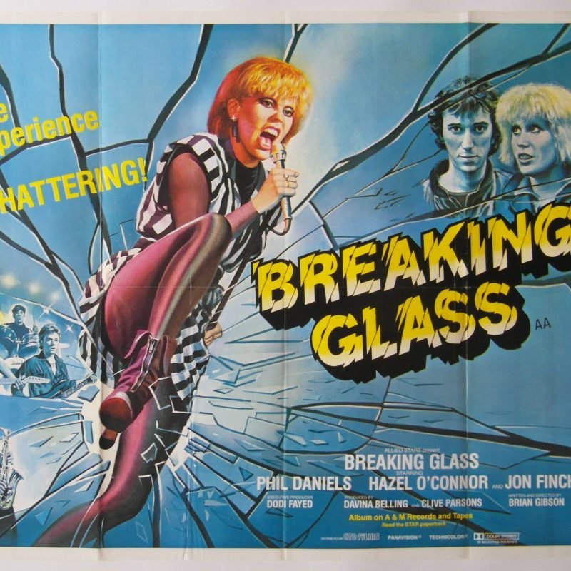 Original 1980 Hazel O'Connor UK Quad Poster for the film 'Breaking Glass'