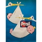Original 1960s Large Persil Advertising Poster