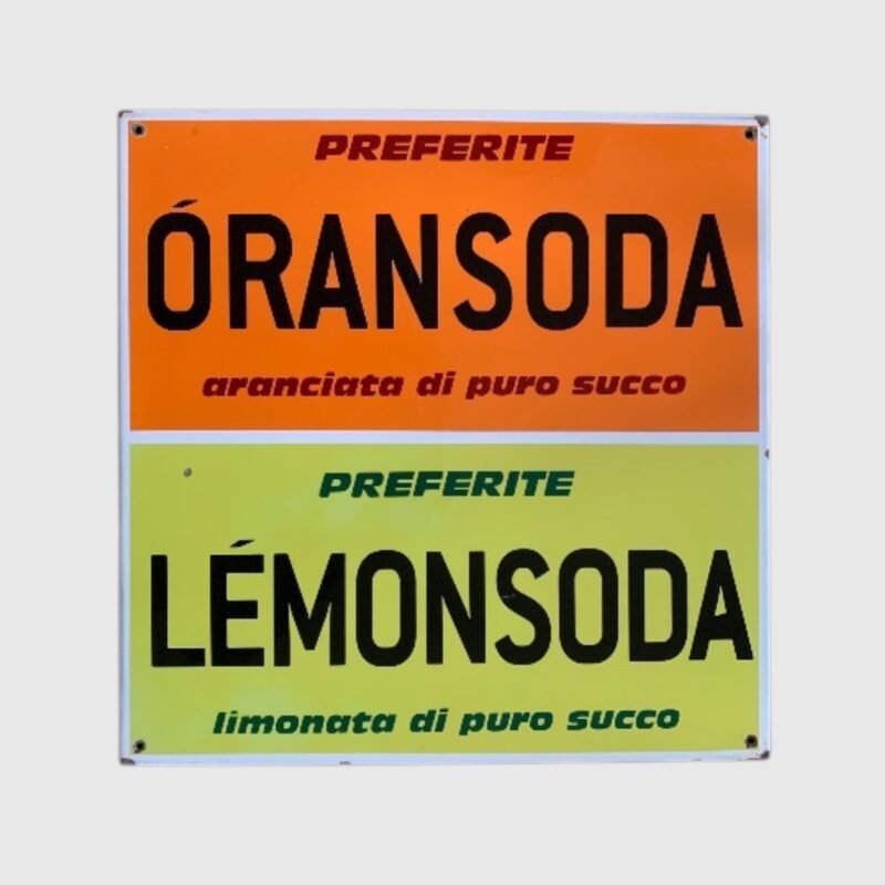 1990s Italian Soda Advertising Sign